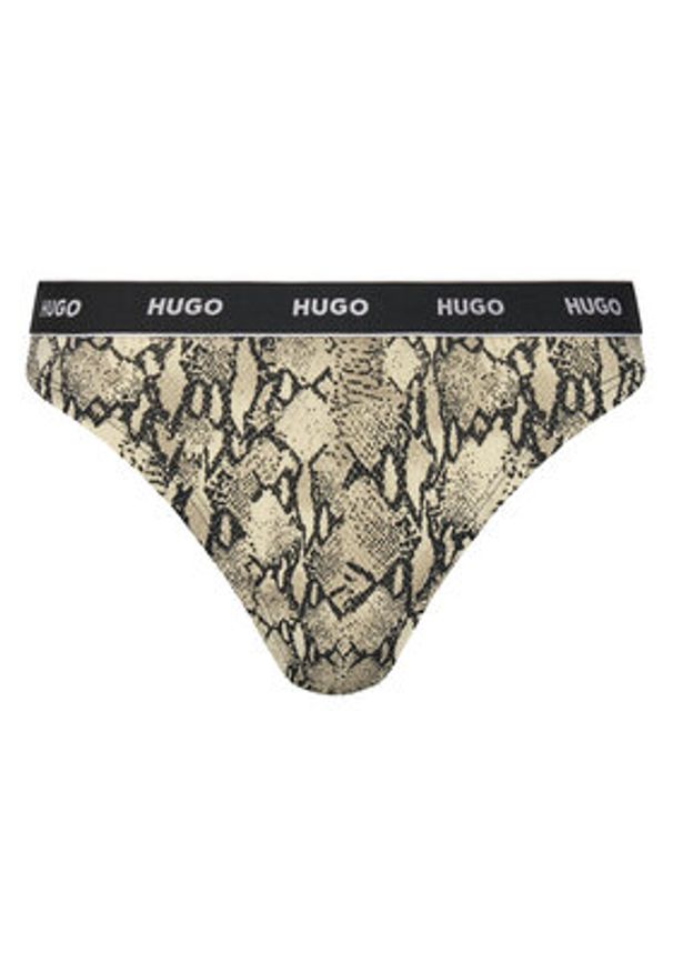 Hugo - HUGO Komplet 3 par stringów 50495870 Kolorowy. Materiał: bawełna. Wzór: kolorowy