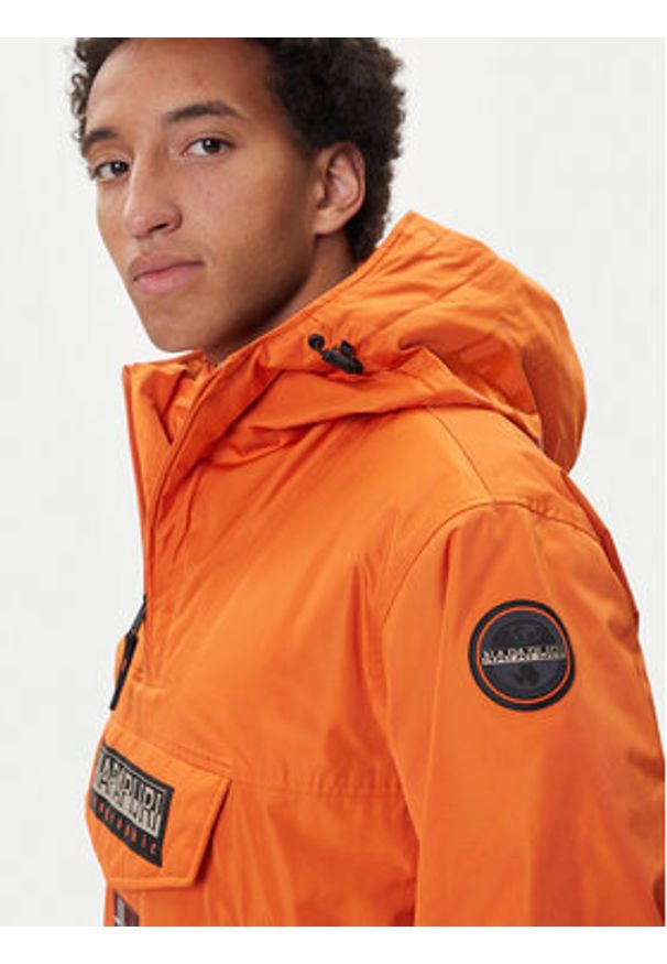 Napapijri Kurtka anorak Rainforest Next NP0A4IB9 Pomarańczowy Regular Fit. Kolor: pomarańczowy. Materiał: syntetyk