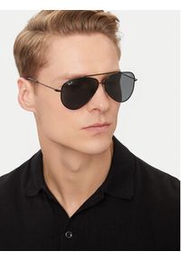 Ray-Ban Okulary przeciwsłoneczne Aviator Reverse 0RBR0101S 002/GR Czarny. Kolor: czarny #5