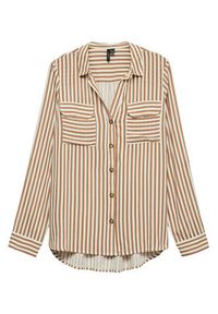 Vero Moda Koszula Bumpy 10275283 Beżowy Regular Fit. Kolor: beżowy. Materiał: wiskoza #6