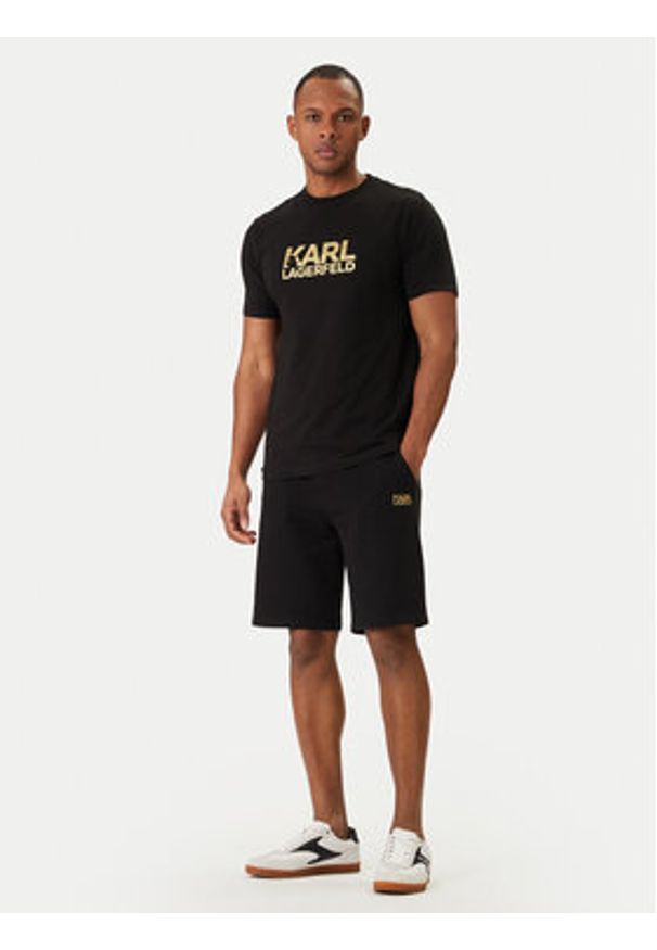Karl Lagerfeld - KARL LAGERFELD Szorty sportowe 705783 562917 Czarny Regular Fit. Kolor: czarny. Materiał: bawełna. Styl: sportowy