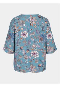 Zizzi Bluzka V00040E Niebieski Loose Fit. Kolor: niebieski. Materiał: wiskoza #5