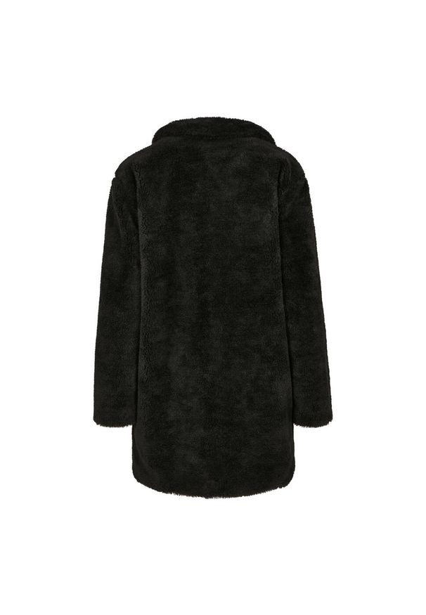 Urban Classics - Płaszcz Oversize Damski Sherpa. Kolor: czarny