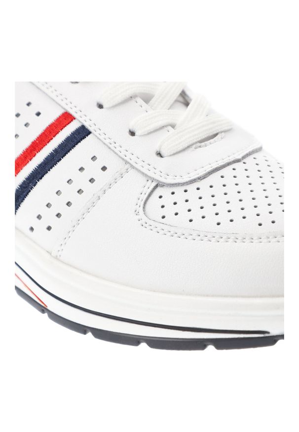Białe Sneakersy S.Barski Modne Obuwie Damskie. Okazja: na spacer. Kolor: biały. Materiał: jeans, materiał. Sport: turystyka piesza