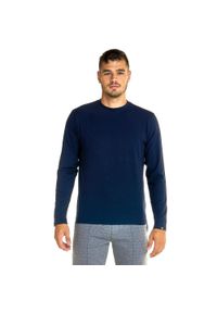 LEONE 1947 APPAREL - Męska koszulka Leone z długim rękawem Urban. Kolor: niebieski. Materiał: tkanina. Długość rękawa: długi rękaw. Długość: długie. Sport: fitness