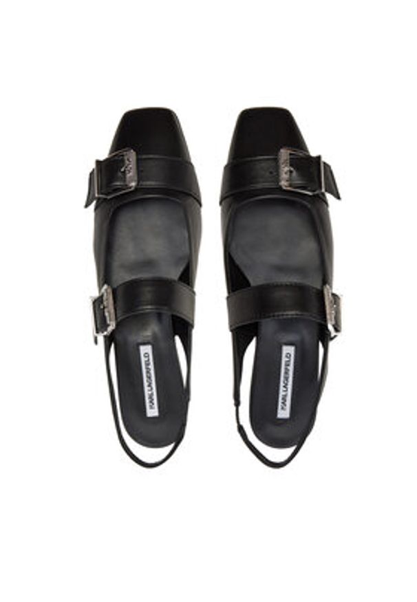Karl Lagerfeld - KARL LAGERFELD Sandały Konnie KL40186 Czarny. Kolor: czarny. Materiał: skóra