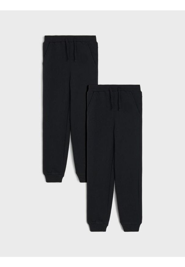 Sinsay - Spodnie 2 pack - czarny. Kolor: czarny