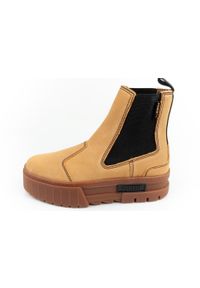 Buty botki damskie Puma Mayze Chelsea Suede. Zapięcie: bez zapięcia. Kolor: brązowy. Materiał: skóra, guma. Szerokość cholewki: normalna. Model: Puma Suede