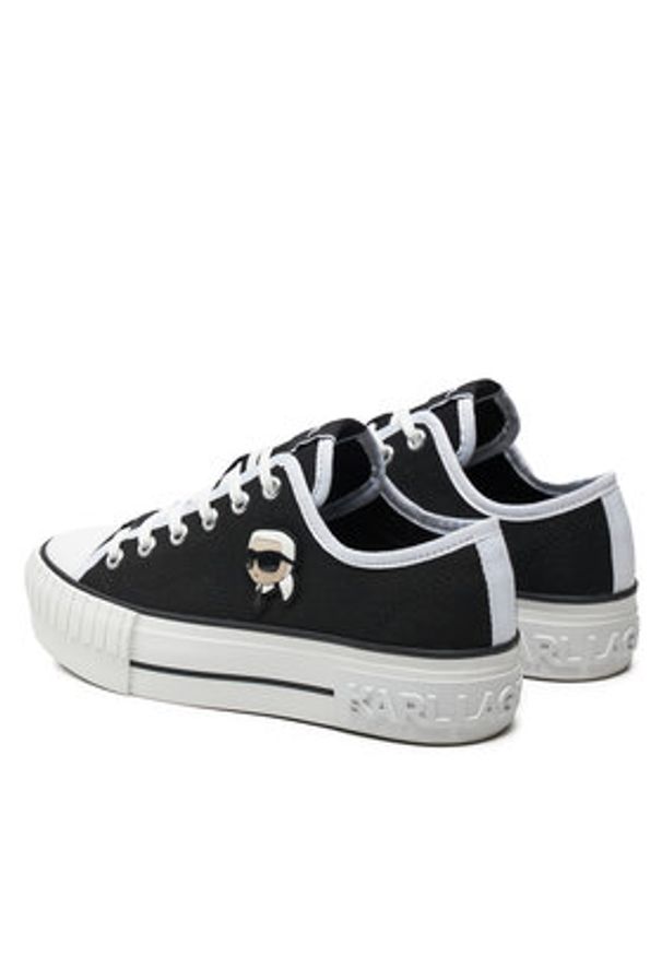 Karl Lagerfeld - KARL LAGERFELD Trampki KL60424 Czarny. Kolor: czarny. Materiał: materiał