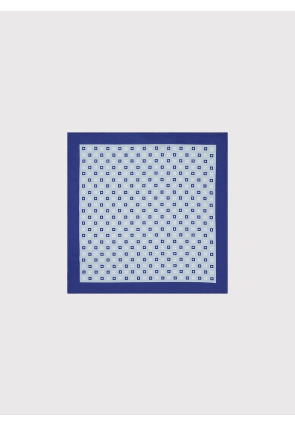 Pako Lorente - PAKO LORENTE – Niebieska poszetka we wzorki. Kolor: niebieski. Materiał: poliester. Wzór: geometria