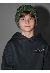 4f - 4F Czapka beanie odblaskowa chłopięca - khaki Uniwersalny. Kolor: wielokolorowy, oliwkowy, brązowy. Materiał: materiał, syntetyk. Sezon: zima. Styl: casual, klasyczny, młodzieżowy #1