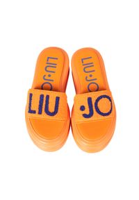 Liu Jo - Liu-Jo Klapki "Aria 06" | SA3139 TX314 | Kobieta | Pomarańczowy. Okazja: na spacer, na plażę. Kolor: pomarańczowy. Materiał: tkanina, skóra. Wzór: paski. Styl: klasyczny