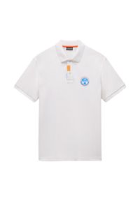 Koszulka polo męska Napapijri E-Clanis. Typ kołnierza: polo. Kolor: biały #1
