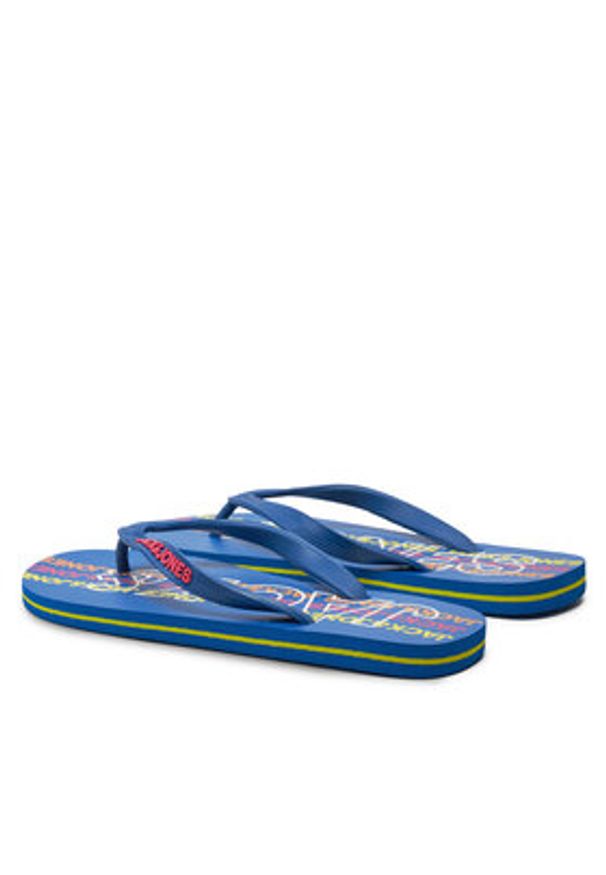 Jack & Jones - Jack&Jones Japonki Jfwlogo 12251259 Granatowy. Kolor: niebieski. Materiał: guma