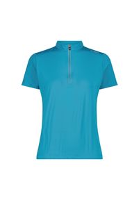 Damski dżersej z zamkiem błyskawicznym 1/2 CMP. Kolor: niebieski, wielokolorowy, zielony. Materiał: jersey. Sport: kolarstwo #1