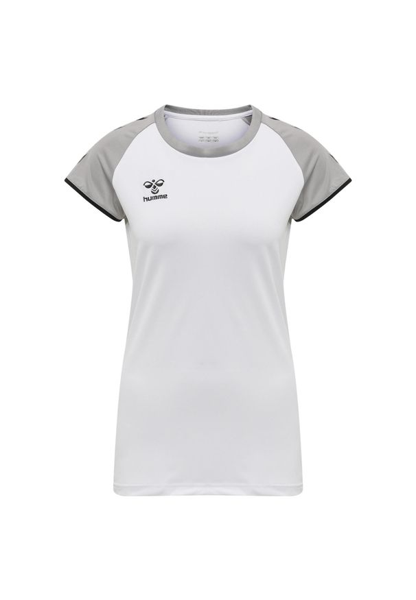 Koszulka damska Hummel hmlhmlCORE volley stretch. Kolor: biały. Długość rękawa: raglanowy rękaw. Sport: piłka nożna