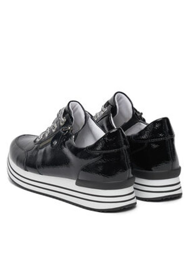 Remonte Sneakersy D1302-02 Granatowy. Kolor: niebieski. Materiał: lakier, skóra