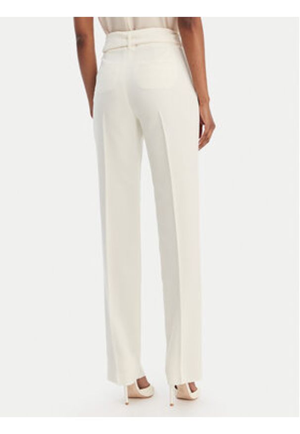 Marella Chinosy Elica 2613131063 Écru Slim Fit. Materiał: syntetyk