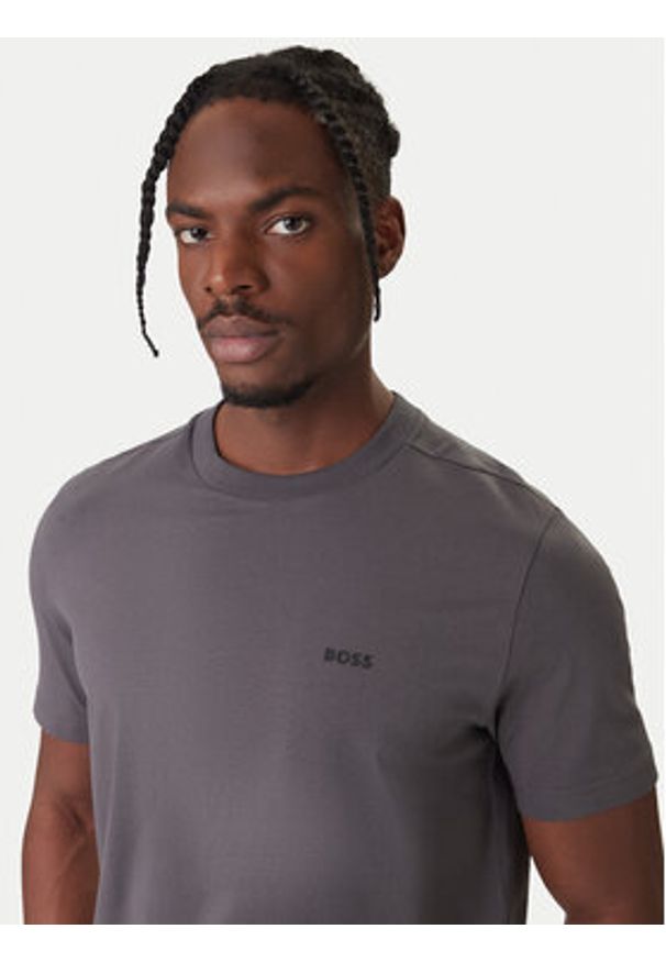 BOSS T-Shirt Tee 50506373 Szary Regular Fit. Kolor: szary. Materiał: bawełna