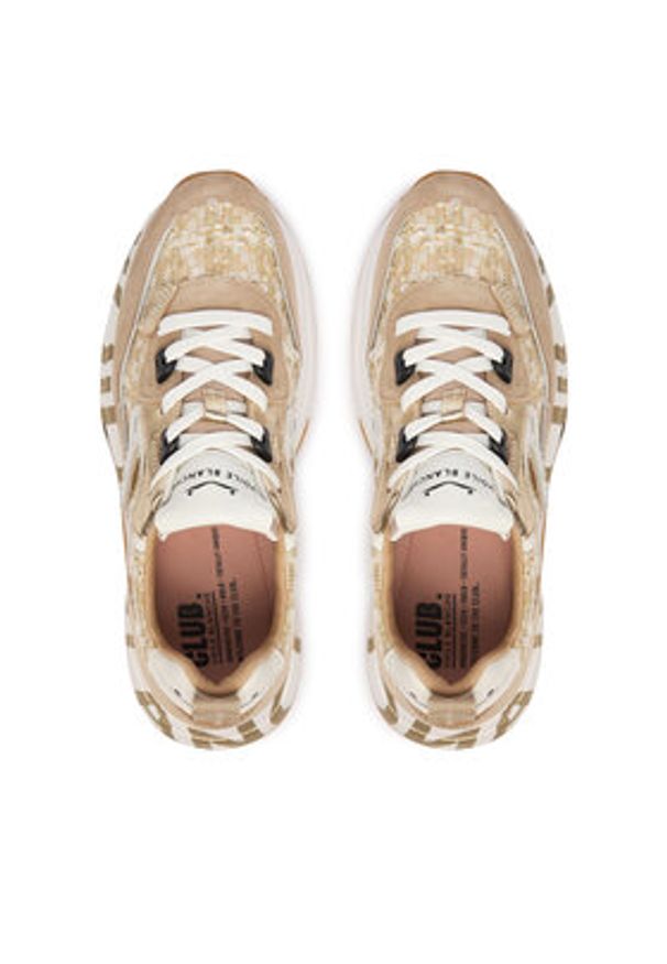 Voile Blanche Sneakersy 2017475-16 Beżowy. Kolor: beżowy. Materiał: skóra, zamsz