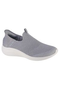 skechers - Buty SKECHERS SLIP-INS: SUMIT Szary. Okazja: na co dzień. Kolor: szary. Materiał: tkanina. Model: Skechers Sport. Sport: turystyka piesza #1