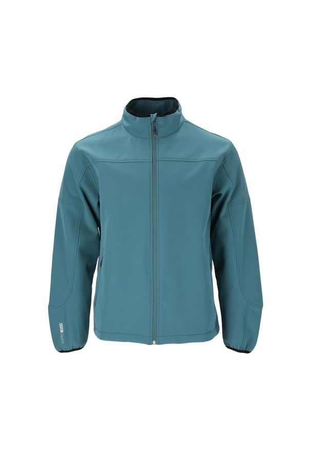 Kurtka wodoodporna Whistler Dublin Softshell W-PRO 8000. Kolor: zielony, szary, wielokolorowy. Materiał: softshell. Sport: turystyka piesza