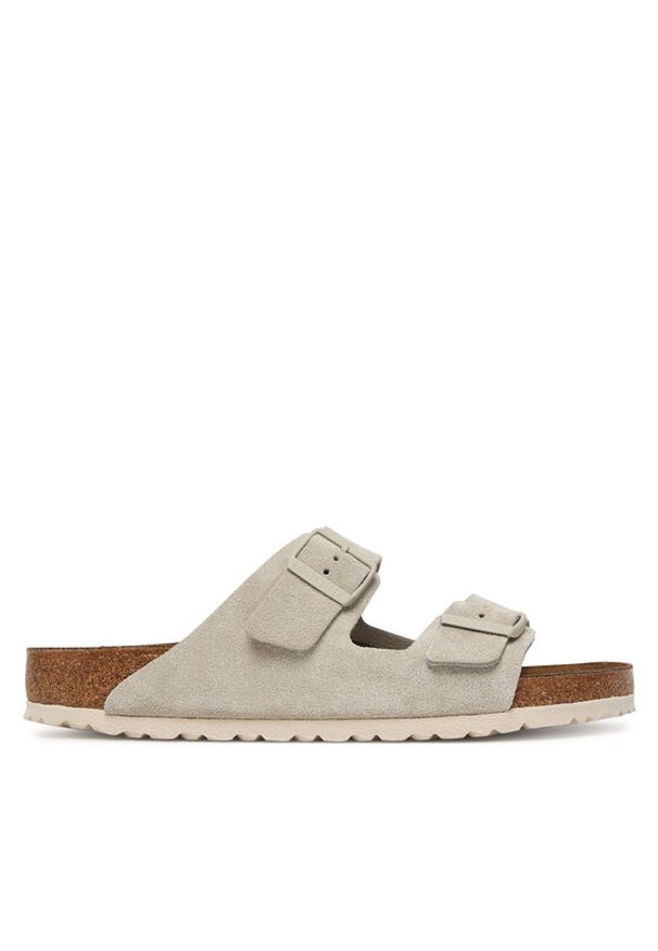 Birkenstock Klapki Arizona 1031638 Beżowy. Kolor: beżowy. Materiał: skóra, zamsz