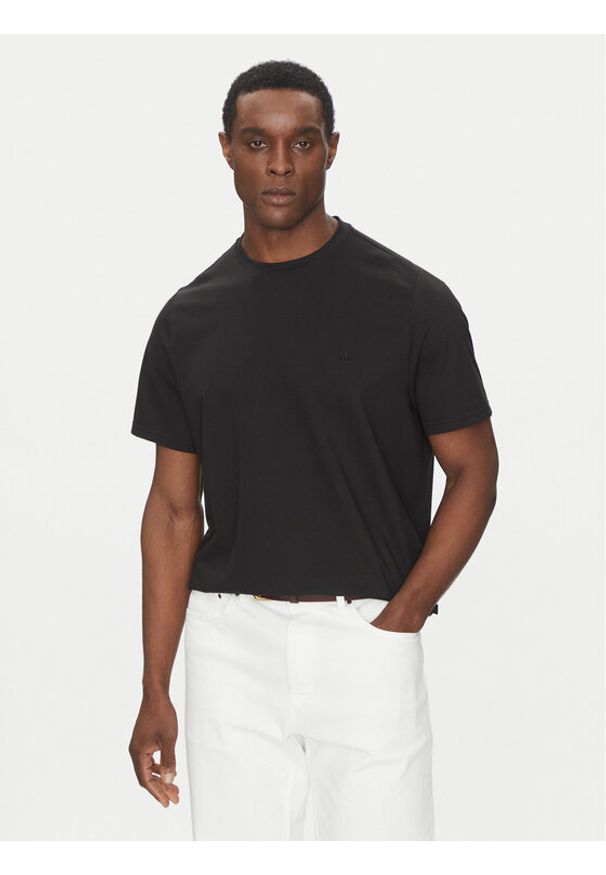 Michael Kors T-Shirt CR451V9HFK Czarny Regular Fit. Kolor: czarny. Materiał: syntetyk, bawełna