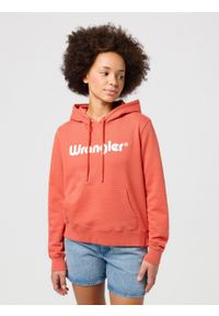 Wrangler - WRANGLER DAMSKA BLUZA Z KAPTUREM WRANGLER REGULAR HOODIE BURNT SIENNA 112350336. Typ kołnierza: kaptur