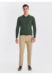 Pako Lorente - PAKO LORENTE - Wełniany sweter w kolorze zielonym. Okazja: na co dzień. Kolor: beżowy, zielony. Materiał: wełna. Sezon: jesień. Styl: casual #6