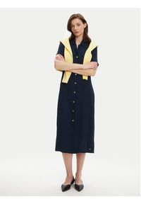 TOMMY HILFIGER - Tommy Hilfiger Sukienka koszulowa WW0WW45802 Granatowy Regular Fit. Kolor: niebieski. Materiał: wiskoza. Typ sukienki: koszulowe #4