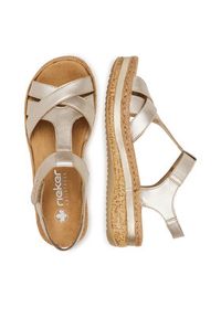 Rieker Sandały CEO-V0919-90 Złoty. Kolor: złoty. Materiał: skóra #4