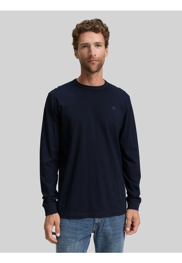 Męski Longsleeve Tom Tailor Basic Sky Captain Blue 1048902 10668. Długość rękawa: długi rękaw