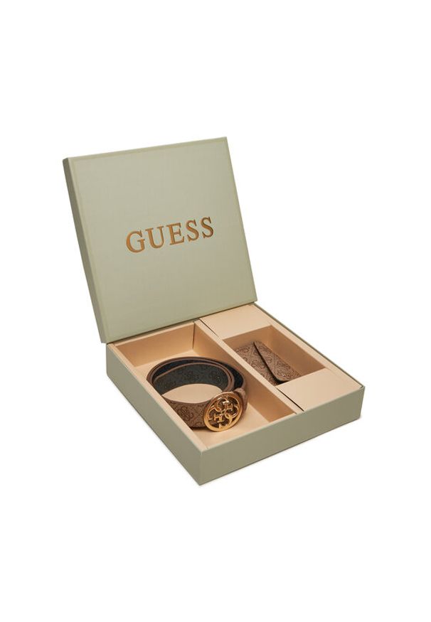 Guess Zestaw prezentowy Gift Box Gift Box-Set GFBOXW P4304 Brązowy. Kolor: brązowy. Materiał: skóra