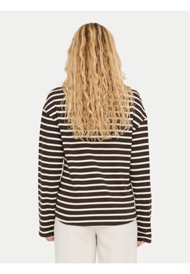 only - ONLY Bluzka New Soph 15337134 Brązowy Regular Fit. Kolor: brązowy. Materiał: bawełna