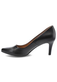 Czarne Czółenka Clasicco Damskie Eleganckie Buty. Kolor: czarny. Materiał: skóra. Obcas: na obcasie. Styl: elegancki. Wysokość obcasa: niski #4