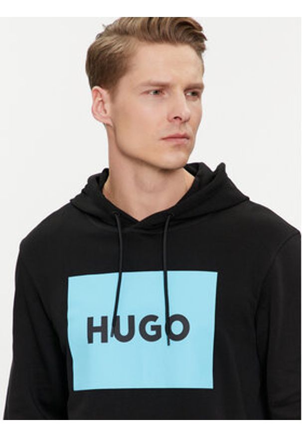 Hugo Bluza Duratschi223 50473168 Czarny Regular Fit. Kolor: czarny. Materiał: bawełna