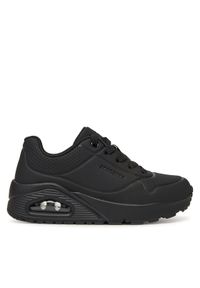 skechers - Skechers Sneakersy 403674L/BBK Czarny. Kolor: czarny. Materiał: skóra