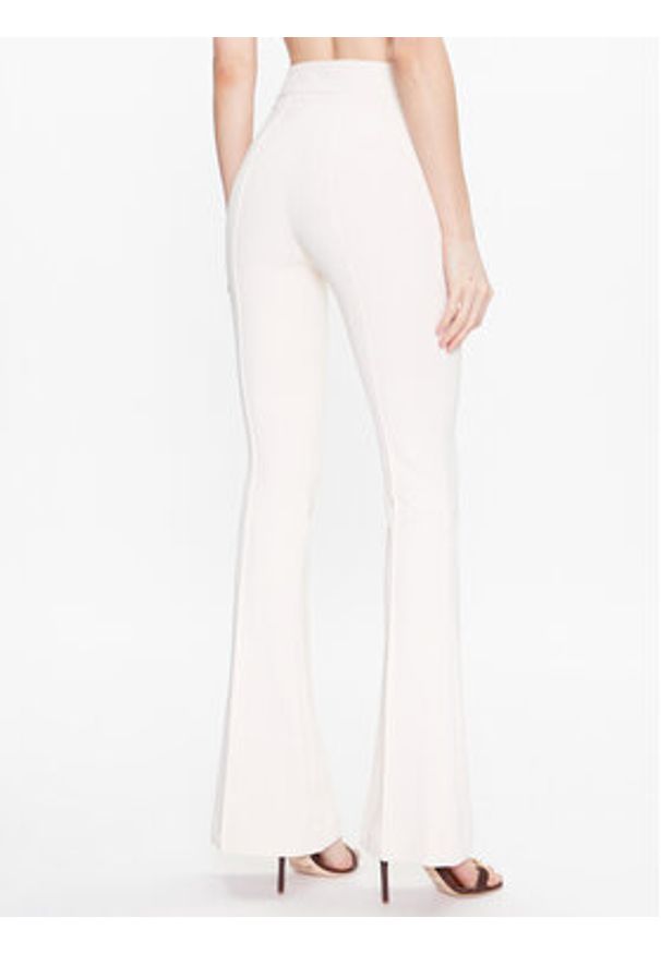 Elisabetta Franchi Spodnie materiałowe PA-054-31E2-V250 Écru Regular Fit. Materiał: syntetyk