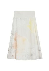 Desigual Spódnica midi Bruma 25WWFK08 Écru Regular Fit. Materiał: bawełna