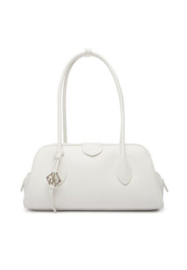 Calvin Klein Torebka Emblem Trio Shoulder Bag LV04F3369G Biały. Kolor: biały. Materiał: skórzane