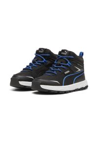 Puma - Dziecięc sneakersy Evolve Trail PUMA Black Hyperlink Blue. Kolor: czarny, niebieski, wielokolorowy. Sport: turystyka piesza