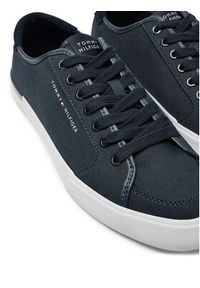 TOMMY HILFIGER - Tommy Hilfiger Tenisówki Core Corporate Vulc Canvas FM0FM05398 Granatowy. Kolor: niebieski. Materiał: materiał #5