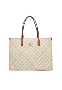 TOMMY HILFIGER - Tommy Hilfiger Torebka Th City Tote AW0AW18394 Beżowy. Kolor: beżowy. Materiał: skórzane #1