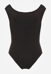 Renee - Czarne Kopertowe Body Bez Rękawów Edalwen. Okazja: na imprezę. Kolor: czarny. Materiał: skóra. Długość rękawa: bez rękawów. Styl: elegancki #4