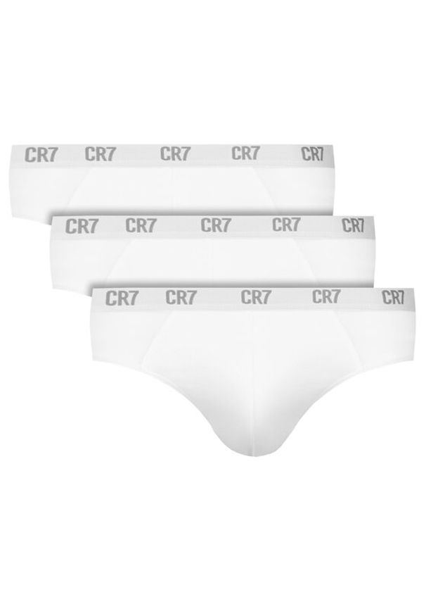 Cristiano Ronaldo CR7 Komplet 3 par slipów Main Basic Brief 3Pack 8100-66-100 Biały. Kolor: biały. Materiał: bawełna