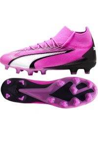 Buty Puma Ultra Pro FG/AG M 107750 01 różowe. Kolor: różowy. Materiał: materiał, syntetyk. Szerokość cholewki: normalna. Sport: piłka nożna