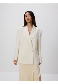 Reserved - Marynarka z wiskozą - złamana biel. Materiał: wiskoza #1