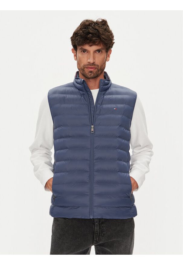 TOMMY HILFIGER - Tommy Hilfiger Kamizelka MW0MW37677 Niebieski Regular Fit. Kolor: niebieski. Materiał: syntetyk