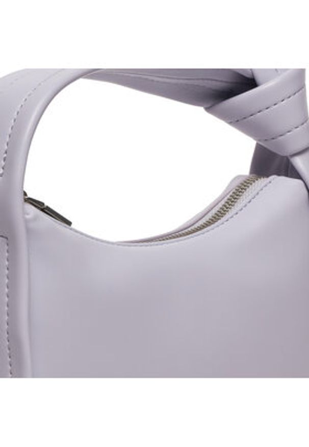 Calvin Klein Jeans Torebka Knotted Mini Block20 K60K612372 Fioletowy. Kolor: fioletowy. Materiał: skórzane